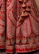 Designer Red Bridal Lehenga Choli In Raw Silk